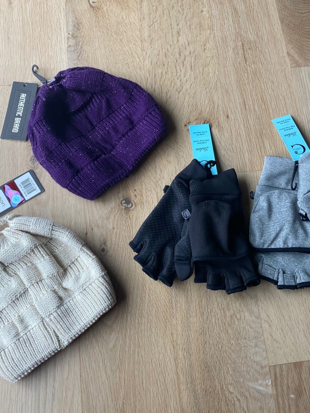 NEW! Winter Bun Hat and Mittens